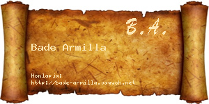 Bade Armilla névjegykártya
